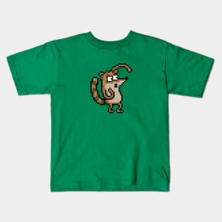 REGULAR SHOW - PIXEL RIGBY Kids T-Shirt